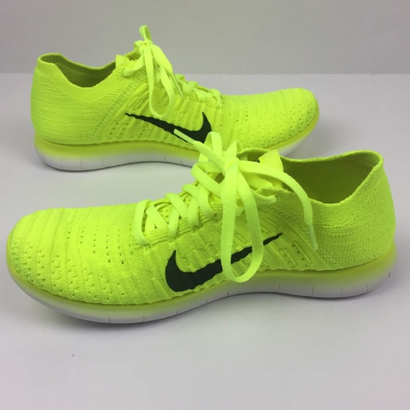 BRAND NEW Nike Free Run Flyknit Yellow / Volt - Picture 5 of 8